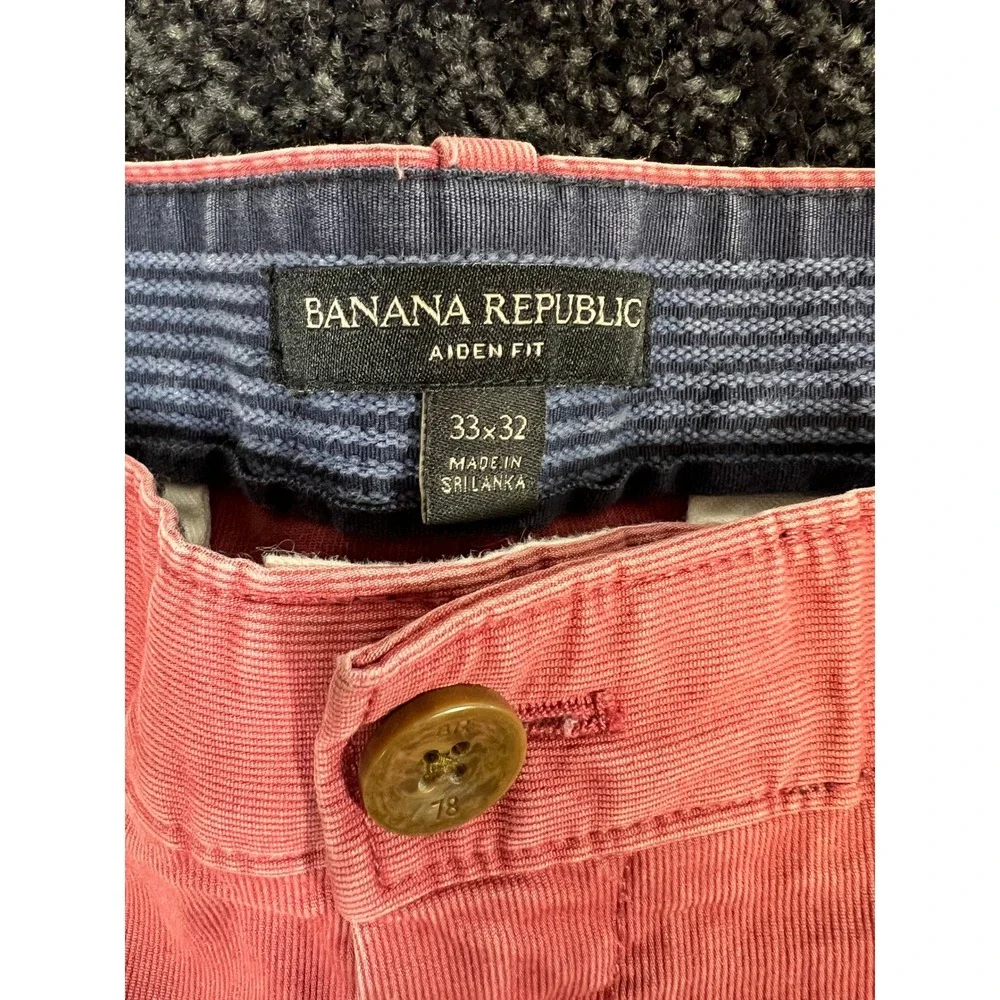 Banana Republic Aiden Fit‎ Mens Coral Chino Pants Size 33x32